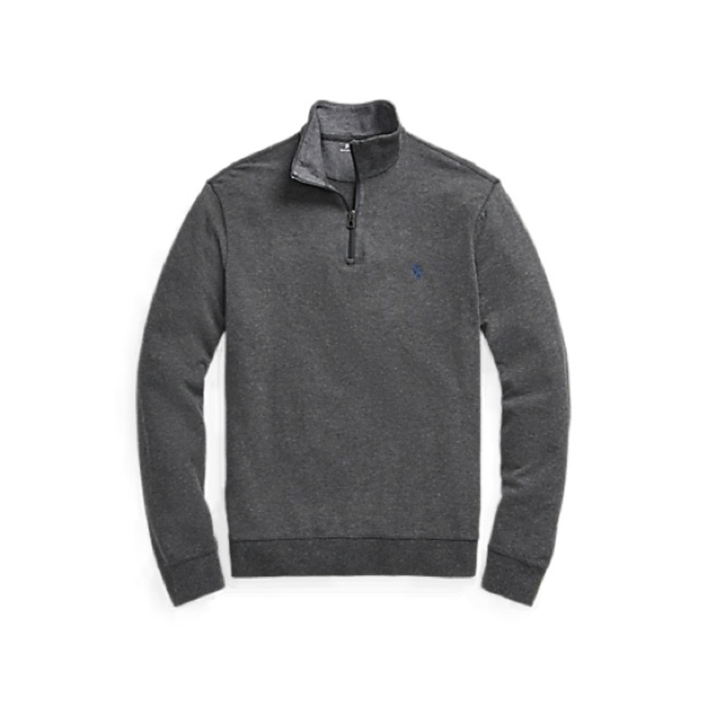 Polo by Ralph Lauren Dark Charcoal Gray Quarter‑Zip Sweater